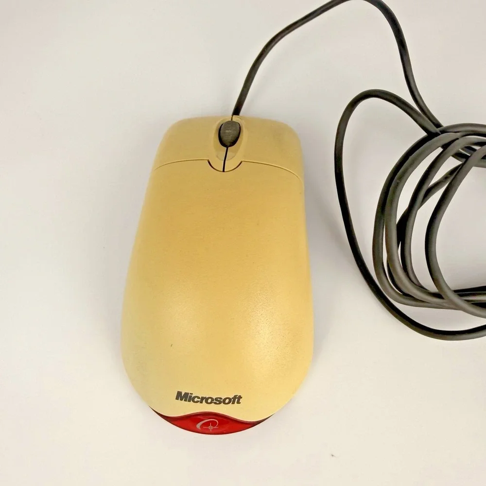Microsoft Wheel Mouse Optical USB PS/2 Compatible Tested Working Vintage‎